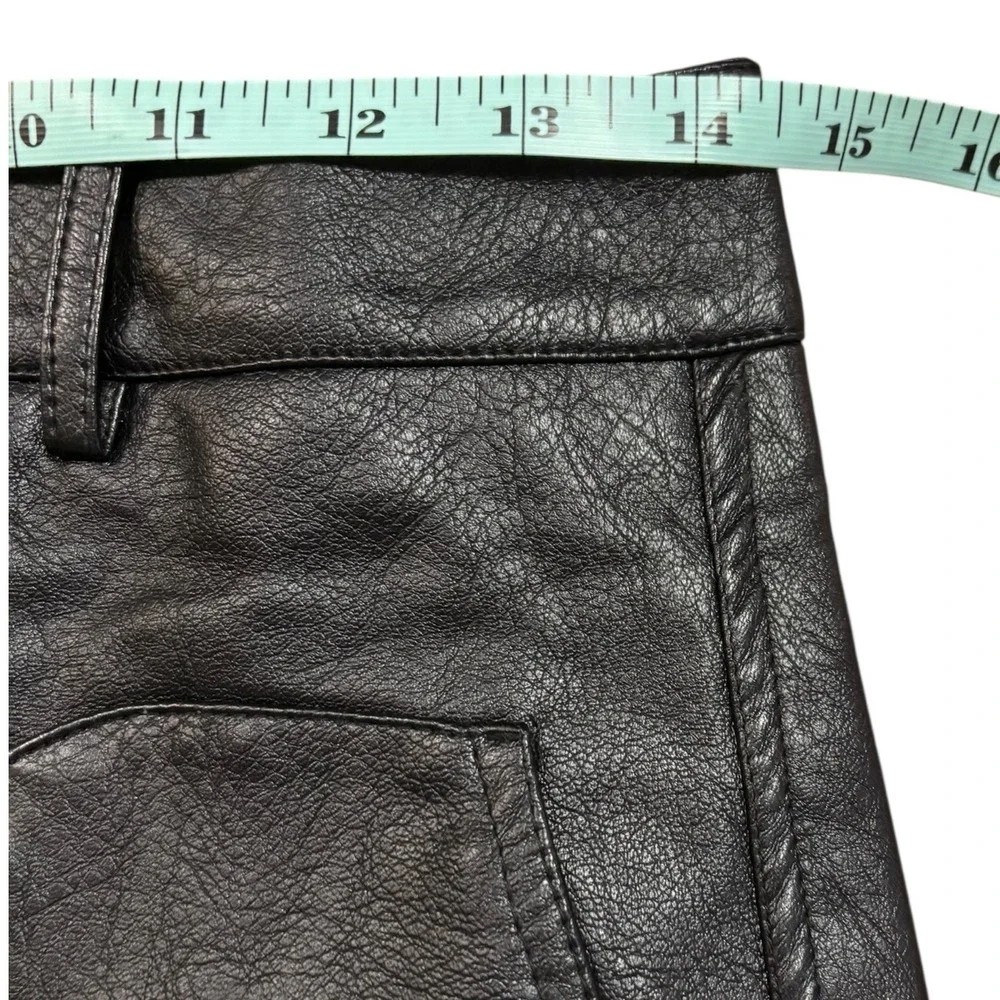 RAGA Faux Leather Mini Skirt Pockets Black Party Club‎ Sexy Medium NWT